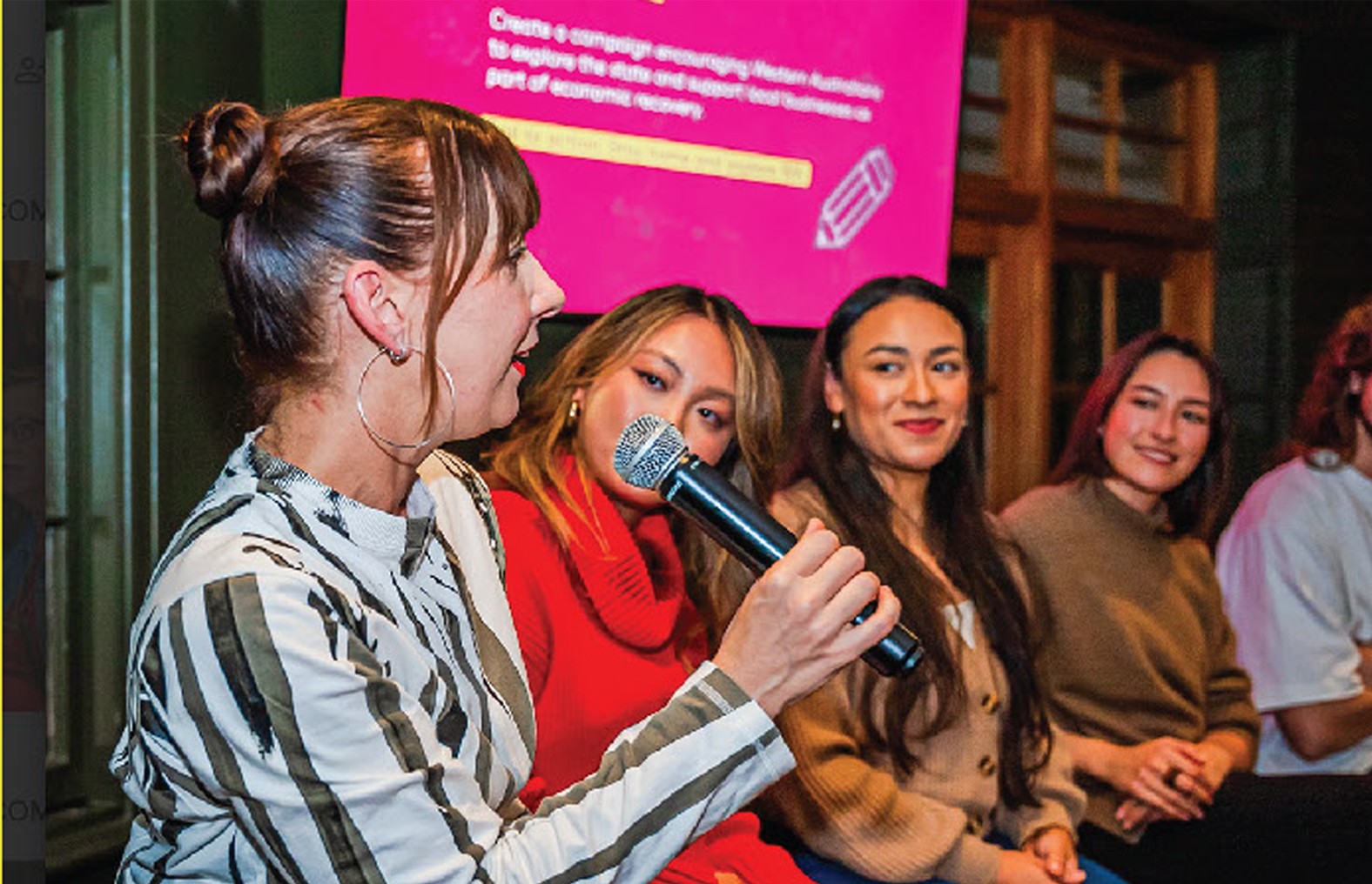 Photo of me on the student skulls panel